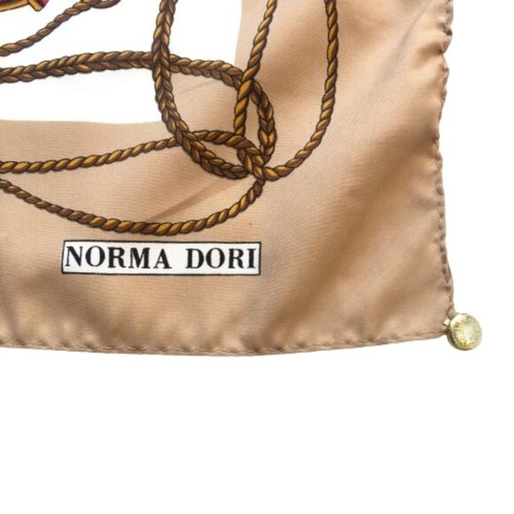 Vintage  70s scarf Norma Dori Equestrian horse, harness 30 X 30 - Picture 7 of 11